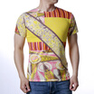 Mens O-Neck Pullover Colorful Print T-Shirts