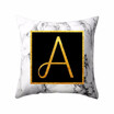 Fundas de almohada modernas 45 * 45 Carta de palabra del alfabeto de oro Patrón de almohada de mármol blanco Funda de almohada Súper suave funda de sofá cama Protec Fundas de almohada modernas 45 * 45 Carta de palabra del alfabeto de oro Patrón de almohada de mármol blanco Funda de almohada Súper suave funda de sofá cama Protec