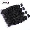 8A Peruvian Water Wave Virgin Hair Natural Black 100 Human Hair Weaves 4 Bundles Peruvian Wet And Wavy Curly Remy Hair Extensions