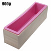 1200g Silicone Soap Loaf Mold Wooden Box DIY Making Tools