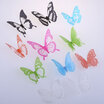 DIY 3D Butterfly Wall Sticker Colorful PVC Art Decal Mirror Window Showcase Ornament - 12Pcs