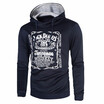 Mens Casual Letters Printing Sportswear Sweatershirt Pullover Long Sleeve Hoodies