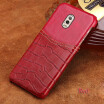 Genuine Leather Phone Case For Samsung C8 Case Crocodile Texture&Oil wax leather Back Cover For S7 S8 Plus Case