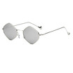 SHAUNA Fashion Diamond Sharp Metal Frame Women Sunglasses Vintage Men TintedClear Lens Glasses