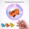 High Speed Mini Racing Stunt Car Toys 25kmh 360° Spinning Fixed-Point Rotating Scrolling Cars with Dazzling Flashing Light Gift f