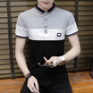 DaMaiZhang Brand clothing New Men Polo Shirt Mens Business Casual Stripe Shirts Short Sleeve Breathable Tshirt To