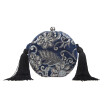 Fawziya Sequin Embroidery Clutch Purses For Women Velvet Tassel Handbags