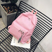 2018 Trend of Korean New Ring Canvas Backpack for Men&Women of Junior High School Students Bag Travel Bag