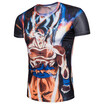 2018 Summer Mens T-shirt 3D Printing T-shirt Mens Short-sleeved Dragon Ball T-shirt Mens Compression Shirt