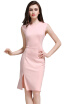 Womens Sleeveless Crewneck Midi Dress with Slit