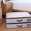 Caja de almacenamiento inferior de la cama FaSoLa colcha de ropa grande gruesa caja de almacenamiento visible tela caja de acabado plano 2 juegos