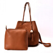 New Type Bucket Four Piece Suit Bag Pu Solid Color Bag Ladies Handbag 8 Colors
