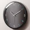 Momen wall clock creative elegant living room bedroom fashion home 12 inch big wall clock temperament clock mute imported movement hanging watch quartz clock FT021 black