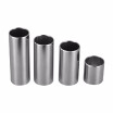 4pcs Stainless Steel Guitar Slides Set Silver Bass Cylinder Tone Slide Bar Metal Finger Slides