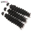 8A Cambodian Deep Wave Virgin Hair 100 Human Hair Weave 3 Bundles Unprocessed Cambodian Deep Curly Hair Extensions Natural Black