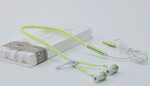 Colorful Luminescent Metal Zipper Headset With Microphone In-Ear Headset 35mm For Mobile Phone MP3 MP4 Music Players