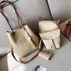 New Type Bucket Four Piece Suit Bag Pu Solid Color Bag Ladies Handbag 8 Colors
