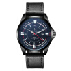 New Men Watch Luxury Genuine Leather Sports Watch Casual Military Wrist Watch