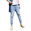 Damaizhang Brand Designer Mens Hole Jeans Summer Cargo Jeans Pants Hot Sale Men Cargo Jeans Hip Pop Style Trousers