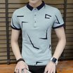Mens Polo Business Casual Fashion Shirt Slim tshirt Classic Shirts Slim High Quality Top Tee