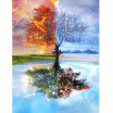 12 16 Inches 30 40cm DIY 5D Diamond Painting Kit Four Seasons Tree Pattern Resin Rhinestone Mosaic Embroidery Cross Stitch Cra