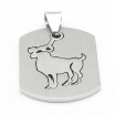 Hpolw Mens Stainless Steel Dog Tag Pendant Necklace charm jewelry pendants