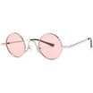 SHAUNA Fashion Women Small Super Round Sunglasses Retro Men Clear Red Lens Glasses UV400
