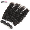 8A Mongolian Deep Wave Virgin Hair 100 Human Hair Weaves 3 Bundles Unprocessed Mongolian Deep Curly Hair Extensions Natural Black