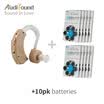 Audisound Audífonos Mejor Amplificador de Sonido Pequeño Audífono Audífono Conveniente para Sordos con 60PCS 10 CARD A675 Batería