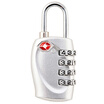 Xin Qin abroad customs four key password lock travel trolley box padlock TSA backpack lock silver