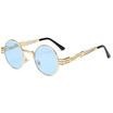 SHAUNA Classic Punk Styles Women Round Sunglasses Fashion Hollow Out Legs Men Clear Red Lens Shades UV400