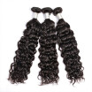 Bowin Hair Brazilian Water Wave 3pcs Human Hair Weave bundles Virgin Hair Extensions Natural Black