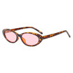 SHAUNA Classic Women Oval Sunglasses Fashion Men Leopard Frame Blue Glasses UV400