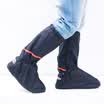 Wolf walker high tube flat rain shoes set men&women thickened waterproof shoes waterproof shoes cover rain boots non-slip boots riding shoes LXZ-9004 black XL code