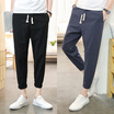 Men&39s nine-ninths flax flax Korean version of the trend loose-fitting casual pants small feet cotton hemp pants two men&39s pants