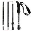 El Monte ALPINT MOUNTAIN Alpine sticks Carbon aluminum alloy Four folding sticks External locking telescopic mountaineering straight handle wand ski sticks walking rod 610-203 black