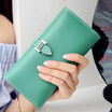 Womens Long Wallet Female Portable PU Leather Multi-card Bit Purse