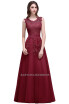 Lace Embroidery Long Prom Dresses Pink Sheer Back Pearls Formal Evening Party Dresses