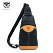 BULL CAPTAIN Small sling chest bag Brand men causal messenger bag Male Shoulder Bags Fashion Genuine Leather Crossbody Bags