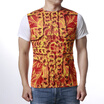 Mens Round Neck Colorful Print Pullover T-Shirts