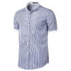 Summer Fashion Mens Solid Color Short Sleeved Casual Business Shirts