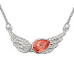 High Quality Vintage Wings Necklace Crystal from Austrian Elements Women Fashion Jewelry White Gold Plated 13309