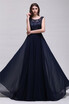 A-line lace evening dresses Women sleeveless long bridesmaid dress chiffon formal party dress