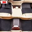 3M wire circle half surrounded by car mats collar gram 01 foot mat elegant series black