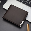 New Fashion Mens Casual Toothpick Iron Edge PU Short Wallets Purse Money Clips