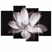 HD Printed 4 Panel Unframed Lotus Pattern Canvas Painting Wall Art Modular Pictures Decor for Home Living Room Bedroom