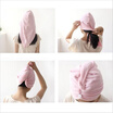 Fast Dry Microfiber Towel Hair Magic Drying Turban Wrap Hat Cap Bathing