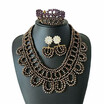 Handmade Nigerian Jewelry Set Dubai Green Red Crystal Beads Statement Necklace African Wedding Beads Jewelry Set For Bridal
