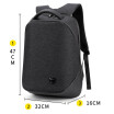 USB Charging Shoulder Backpack Stereo Digital Storage Anti-theft Computer Rucksack Male&Middle School Student Bag