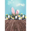 Blue Easter Day Photo Backdrop 57FT Vinyl Fabric Cloth Digital Printing Photo Background S-3235